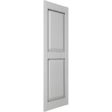 Ekena Millwork Lifetime Vinyl LP2S12X03500PG Standard Two Equal Panel Vinyls, Raised Panel Vinyl Shutters, w/Installation Shutter-Lok's & Matching Screws (Per Pair), 12"W x 35"H, Paintable