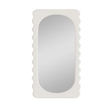 Full Length Mirror, Irregular Clouds Full Body Mirror, Wall Mounted Floor Mirror, Wooden Frame Leaning Hanging Wall Mirror for Bedroom Entrance B-90 * 180cm