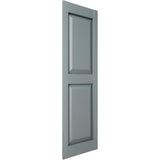 14 3/4"W x 39"H Mid-America Vinyl, Standard Size Williamsburg Double Panel Shutters, w/Installation Shutter-Lok's & Matching Screws (Per Pair), 419 - Storm Cloud