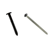 Ekena Millwork 3" Vinyl Shutter-Lok's Black (12/Bag) Bundle with Shutter Screws Black (12/Piece)