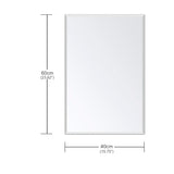 Frameless Bathroom Mirror for Wall, Rectangle Beveled Edge Mirror for Over Sink, Tempered Glass, Shatterproof, Hangs Horizontally or Vertically for Living Room, Entryway, Restroom, 24" x 16"