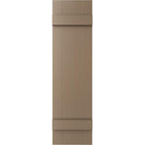 14"W x 38"H Lifetime Vinyl, TailorMade Four Board Joined (2 Batten), Board-n-Batten Shutters, w/Shutter-Loks (Per Pair), French Roast