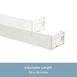 Kenney 506AP Classic 2.5 Adjustable Projection, 28 to 48-Inch Wide Pocket Curtain Rod, White