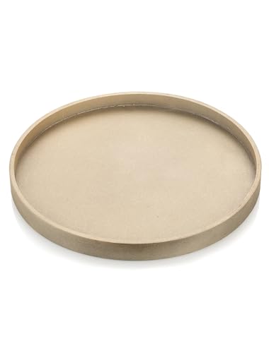 Hanobe Round Decorative Tray for Coffee Table Decor, Modern Matte Finish