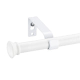 Curtain Rods, 5/8 Inch White Curtain Rods for Windows 28 to 48 Inch, Small Decorative Matte White Curtain Rod Set with Brackets, Splicing Screw Together Rod