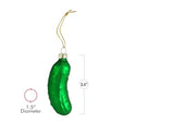 Ornativity Christmas Pickle Tree Ornament - Traditional Glass Blown Green Pickles Hanging Pickle Xmas Holiday Ornaments Decor 3.5" Pack of 4