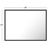 LOAAO 22"X30" Black Rectangle Bathroom Mirror Wall, Matte Black Aluminum Alloy Frame, Hangs Vertically or Horizontally, Easy to Install