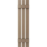 12 in. W x 34 in. H Builders Edge, TailorMade Three Board Spaced (2 Batten), Board-n-Batten Shutters, Includes Matching Installation Spikes (Per Pair), 385 - French Roast