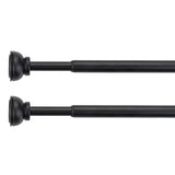 KXLIFE 2 Pack Spring Tension Rod, 1/2-inch Decorative Tension Drapery Rod for Window, Black, (17-26 Inch)