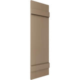 14"W x 29"H Lifetime Vinyl, TailorMade Four Board Joined (2 Batten), Board-n-Batten Shutters, w/Shutter-Loks (Per Pair), French Roast