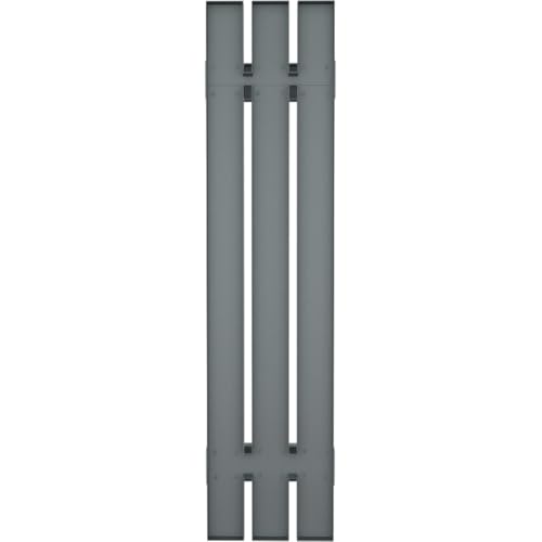 12"W x 32"H Mid-America Vinyl, TailorMade Three Board Spaced (2 Batten), Board-n-Batten Shutters, w/Installation Shutter-Lok's (Per Pair), 419 - Storm Cloud