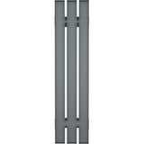 12 in. W x 35 in. H Builders Edge, TailorMade Three Board Spaced (2 Batten), Board-n-Batten Shutters, Includes Matching Installation Spikes (Per Pair), 419 - Storm Cloud