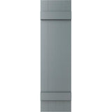 14"W x 26"H Lifetime Vinyl, TailorMade Four Board Joined (2 Batten), Board-n-Batten Shutters, w/Shutter-Loks (Per Pair), Storm Cloud