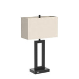 Set of 2 Touch Control Table Lamp with 2 USB Ports, 3-Way Dimmable Modern Nightstand Lamp Sets Bedside Touch Desk Lamp with Fabric Cream Shade For Bedroom Table Living Room Reading, Included Bulbs