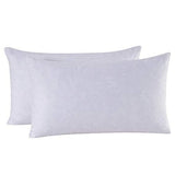 Set of 2, 95% Feather 5% Down Decorative Throw Pillow Insert, Cotton Cover, 12x20 Inch
