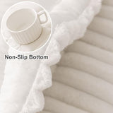 hyha Couch Cover for Dogs Washable, Non Slip Thick Flannel Sofa Protector, Pet Friendly Plush Furniture Cover for Sectional Sofa & Loveseat (White, 27.6" x 59")