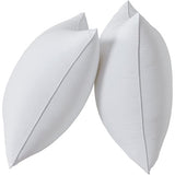 Qeils 24 x 24 Soft Polyester Cover Pillow Inserts Set of 2 - White Rectangle Square Decorative Pillow Inserts for Couch & Sofa
