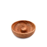Samhita Acacia Wood Round Incense Stick Holder,Incense Burner, Ash Cather and Aromatherapy Ornament Home Décor (5" x 5" x 1.5")