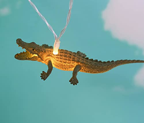 Crocodile String Lights 10LED 6.8FT Novelty Light Battery Operated with Kids Gift Indoor String Lights Home Bedroom Party Birthday Decoration Easter (Warm White)