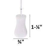 Cutelec Wood Cord Tassels 6Pack for Window Blinds White Cord Knobs Wooden Hanging Ball Pulls for Curtain Craft(6, White)