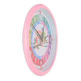 Milltrip Children Hanging Clock, Wall Clock Plastic Cartoon Colorful Quartz Time Learning Hanging Clock for Kid's Bedroom Classroom()