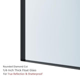 VocalStar 16 x 24 Inch Black Bathroom Mirror for Wall, Square Corner Rectangle Black Metal Framed Bathroom Vanity Mirror Modern Farmhouse, 1/4-inch Shatterproof Glass | Ultra-Flush Hanging