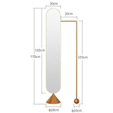 Decorative Full-Length Mirror Floor-to-Ceiling Living Room Entrance Clothes Rack Integrated Dressing for Living Room