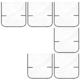 6 Pack Salon Chair Covers, 20" x 16" Universal Thick 12 Mil PVC Plastic Chair Protector for Hair Salon and Spa, Clear Chair Back Covers with Reinforced Black Seams