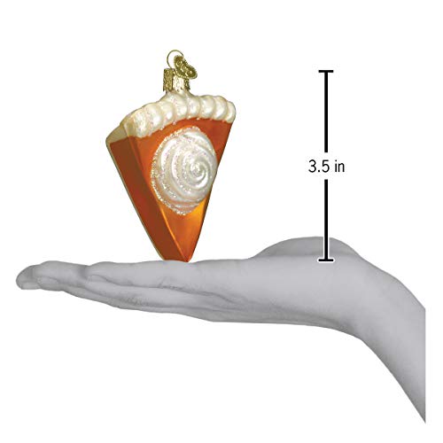 Old World Christmas Ornaments: Piece of Pumpkin Pie Glass Blown Ornaments for Christmas Tree (32019) 2.5 x 3.25