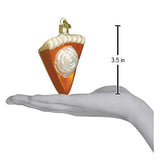 Old World Christmas Ornaments: Piece of Pumpkin Pie Glass Blown Ornaments for Christmas Tree (32019) 2.5 x 3.25