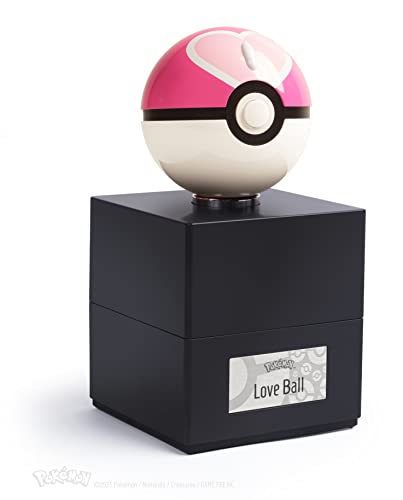 The Wand Company Original Poké Ball Authentic Replica - Realistic, Electronic, Die-Cast Poké Ball with Display Case Light Features – Officially Licensed by Pokémon