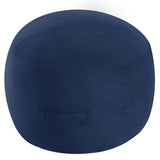MeMoreCool Round Pouf Ottoman Foot Rest 20x15 Inches, Navy