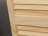 LTL Home Products SHL55 Exterior Solid Wood Louvered Window Shutters, 15" x 55", Unfinished Pine