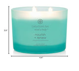Chesapeake Bay Candle Mind & Body 3-Wick Coffee Table Jar Candle Nourish + Renew (Coconut & Sandalwood)