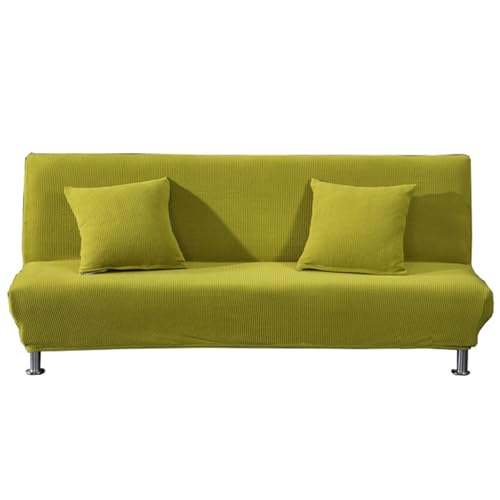 Thick Futon Slip Covers Armless with Elastic Bottom, Soft Futon Cover Stretch Armless Sofa Bed, Stretch Futon Cover for Sofa Bed Without Arms, Anti-Slip Sofa Slipcover Protector,I,S1