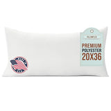 Pillowflex Premium Polyester Throw Pillow Insert - 20x36 - Ultra Soft Large Rectangle Throw Pillow, Couch Sham, Lumbar, Back, Sofa - Machine Washable - Decorative Accent Form - 1 Soft Pillow