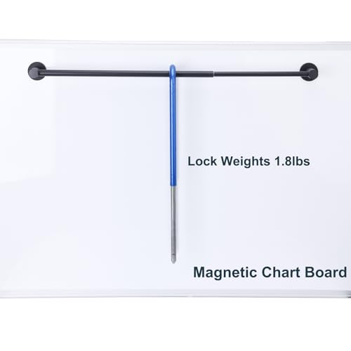 18-31.5 inches Adjustable Magnetic Curtain Rod for Metal Door, Magnetic Towel Bar Holder for Kitchen Refrigerator, Magnet Flip Calendar Chart Rod for Whiteboard, Black, 1 Pack