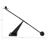 Black Metal Modern Candle Holder Candlestick Holders Decorative Candle Stand, Tapered Candle Holders Home Decoration 19 inch