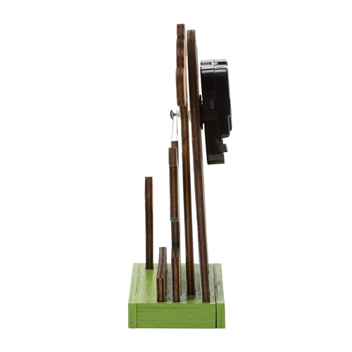 Enesco Allen Designs Dog Forest Friend Battery-Operated Wooden Desk Clock, 6.6 Inch, Multicolor