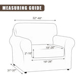 SearchI Stretch Sofa Cover Printed Couch Covers, Floral Pattern 2 Piece Armchair Slipcover with Separate Chair Cushion Cover, Washable Furniture Protector for Living Room(Armchair, Flower Shadow)
