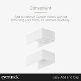 Curtain Track - Ceiling Mounted Curtain Rail for Curtains, Drapes, and Room Dividers - USA Made - Small+ (12 Feet), Pure White