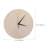 KESYOO 2pcs Wooden Clock Face Blank - 11 Inch Round DIY Clock Dial Plate with Pointer for Painting Crafts Classroom Projects Home Decor