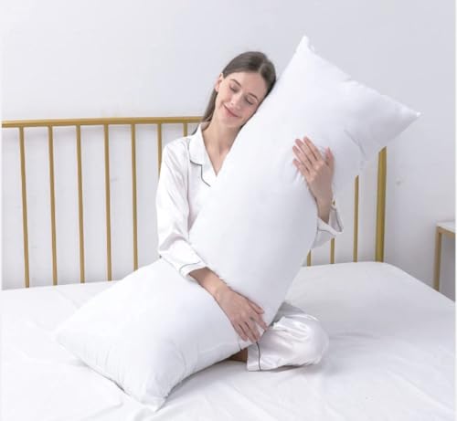 MoonRest® Premium Lumbar Polyester 100% Cotton Fabric Filled with 100% Pure Virgin Synthetic Fiberfill Decorative Throw Pillow Insert Stuffer Form for Sofa Couch Cushion Bedroom 14x36”