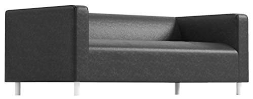 The Beige Klippan Loveseat Cover Replacement is Compatible with IKEA Klippan Loveseat Slipcover, A Sofa Cover Replacement (Faux Leather Black)