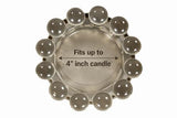 Home Collection Original Smoky Glass Large Bubble Candle Dish