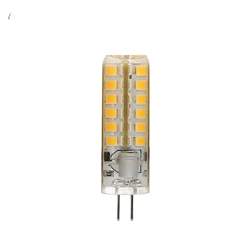 (6-Pack) Dimmable 5-Watt T4 GY6.35 LED Bulb 12-18V AC/DC, 48SMD 2835 LED, Warm White Color (Jc10 Bi-pin 35-40w Replacement) (Warm White .2700K)