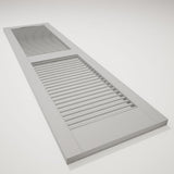 Ekena Millwork Lifetime Vinyl LL1S12X05200PG Standard Cathedral Top Center Mullion, Open Louver Vinyl Shutters, w/Installation Shutter-Lok's & Matching Screws (Per Pair), 12"W x 52"H, Paintable