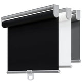 Cordless 100% Blackout Roller Shades for Windows,UV Protection Pull Down Shades,Room Darkening Door Blinds Thermal Insulated Fabric for Home Office and Bedroom(34" W x 72" H,Black)