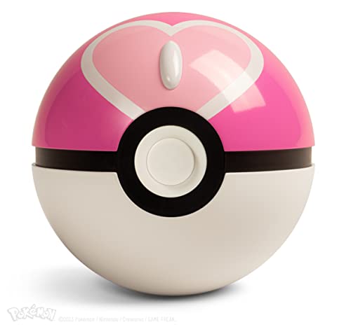 The Wand Company Original Poké Ball Authentic Replica - Realistic, Electronic, Die-Cast Poké Ball with Display Case Light Features – Officially Licensed by Pokémon