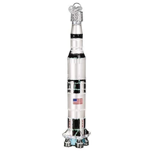 Old World Christmas Saturn V Rocket Glass Blown Ornaments for Christmas Tree